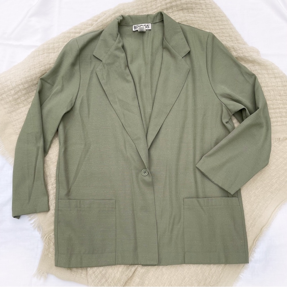 Vintage Briggs Oversized Sage Green Blazer Gem